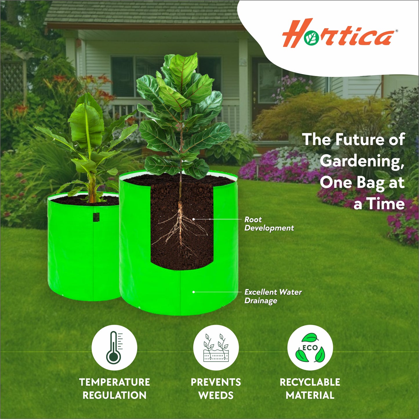 Grow Bag 15"x15" (Round) 260 GSM
