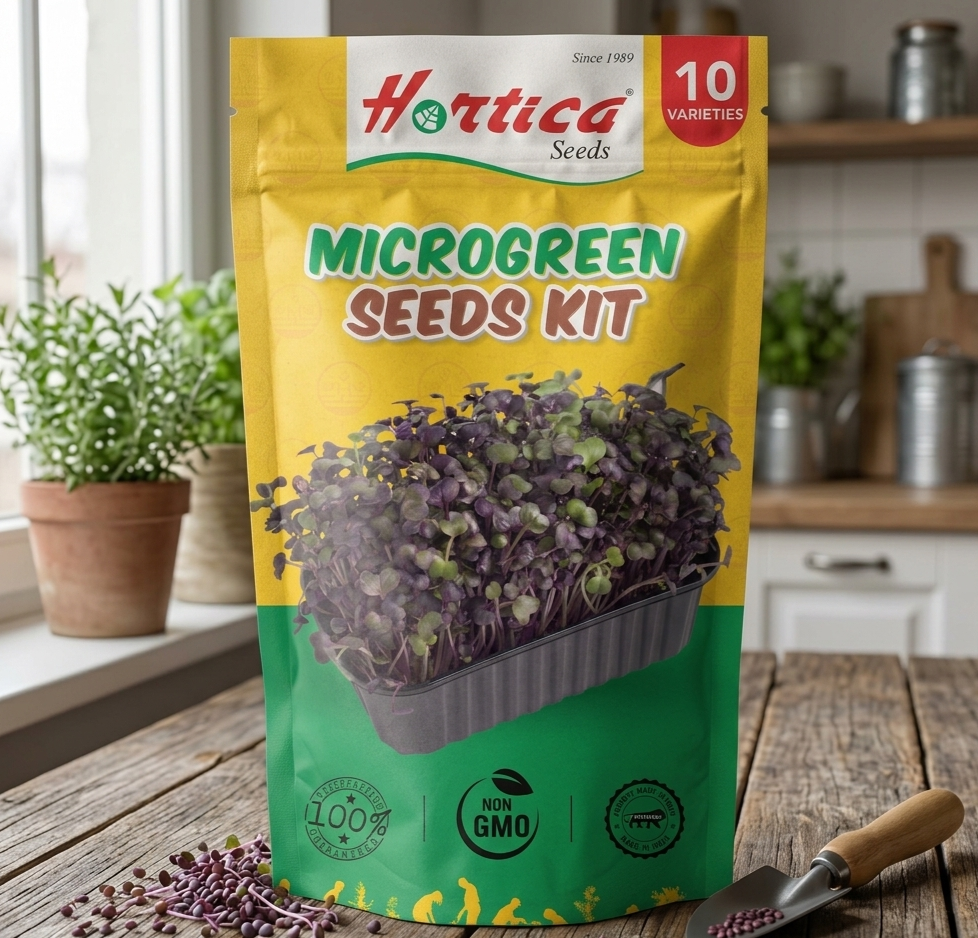 Microgreen Seeds Kit | Pack of 10 Varieties - 10,000+ seeds