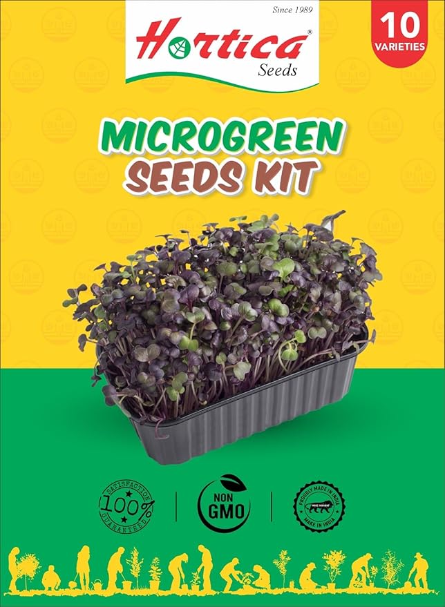 Microgreen Seeds Kit | Pack of 10 Varieties - 10,000+ seeds