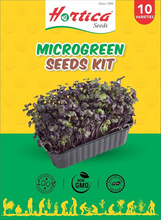 Microgreen Seeds Kit | Pack of 10 Varieties - 10,000+ seeds